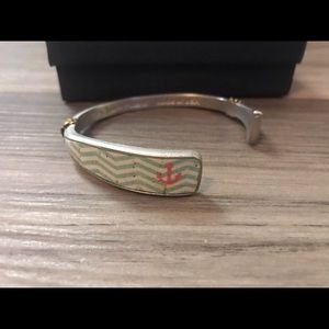 Kiel James Patrick painted oar bangle teal anchor